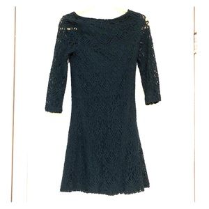 Emerald green lace dress